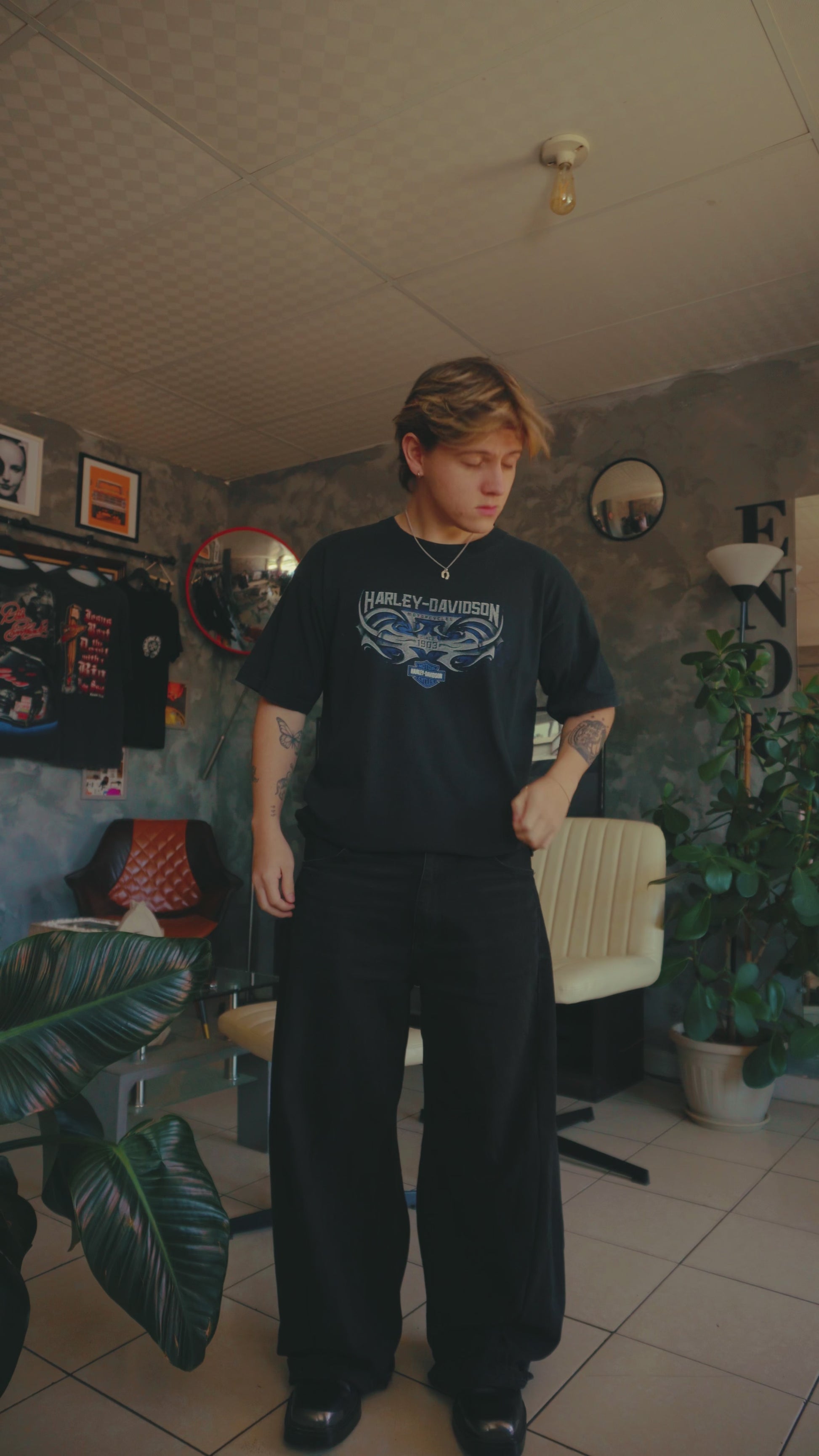 (L) 00’S VINTAGE HARLEY DAVIDSON TRIPLE S TEE