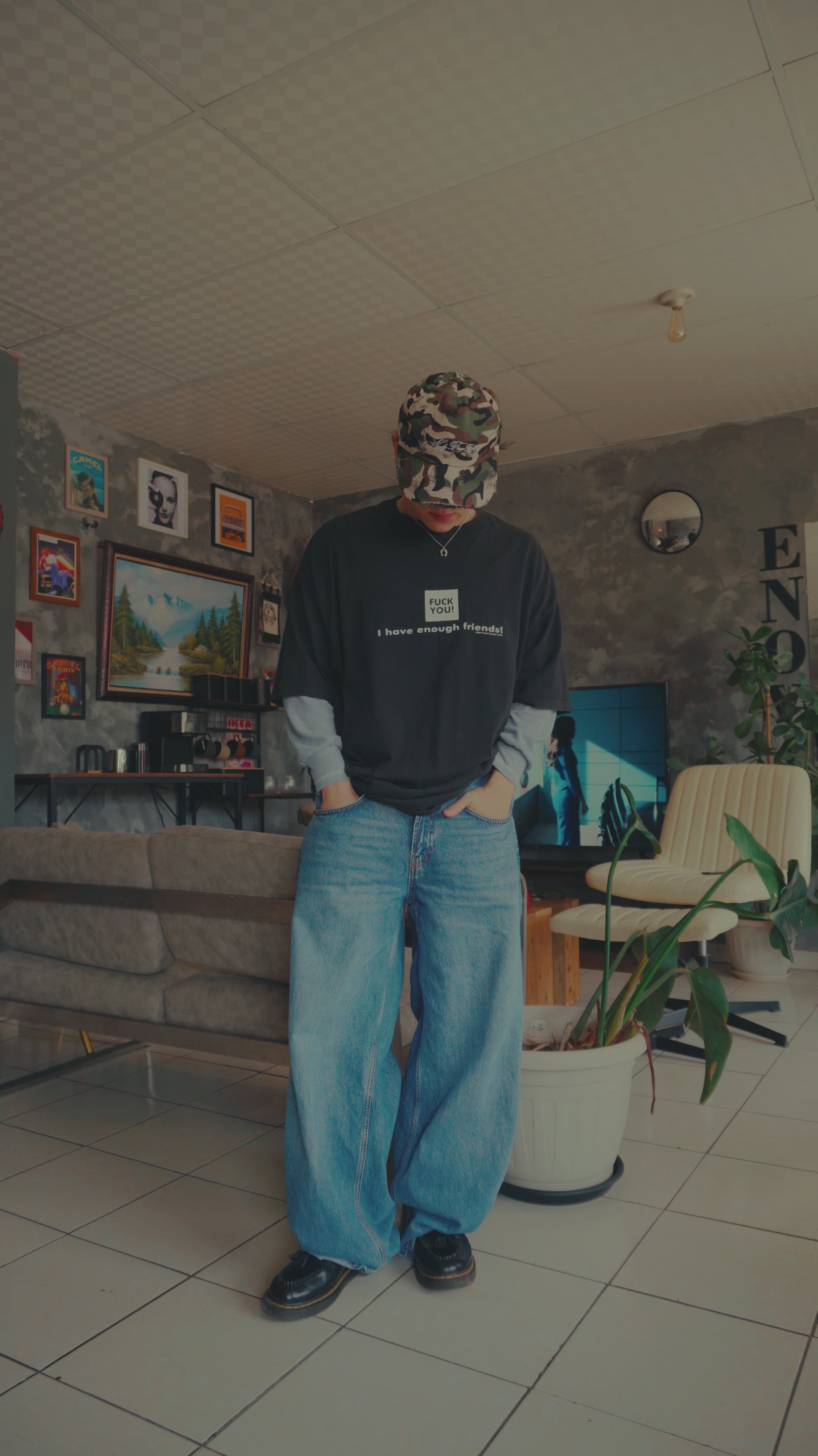 (FIT XL) VINTAGE “F**K YOU! I HAVE ENOUGH FRIENDS!” TEE