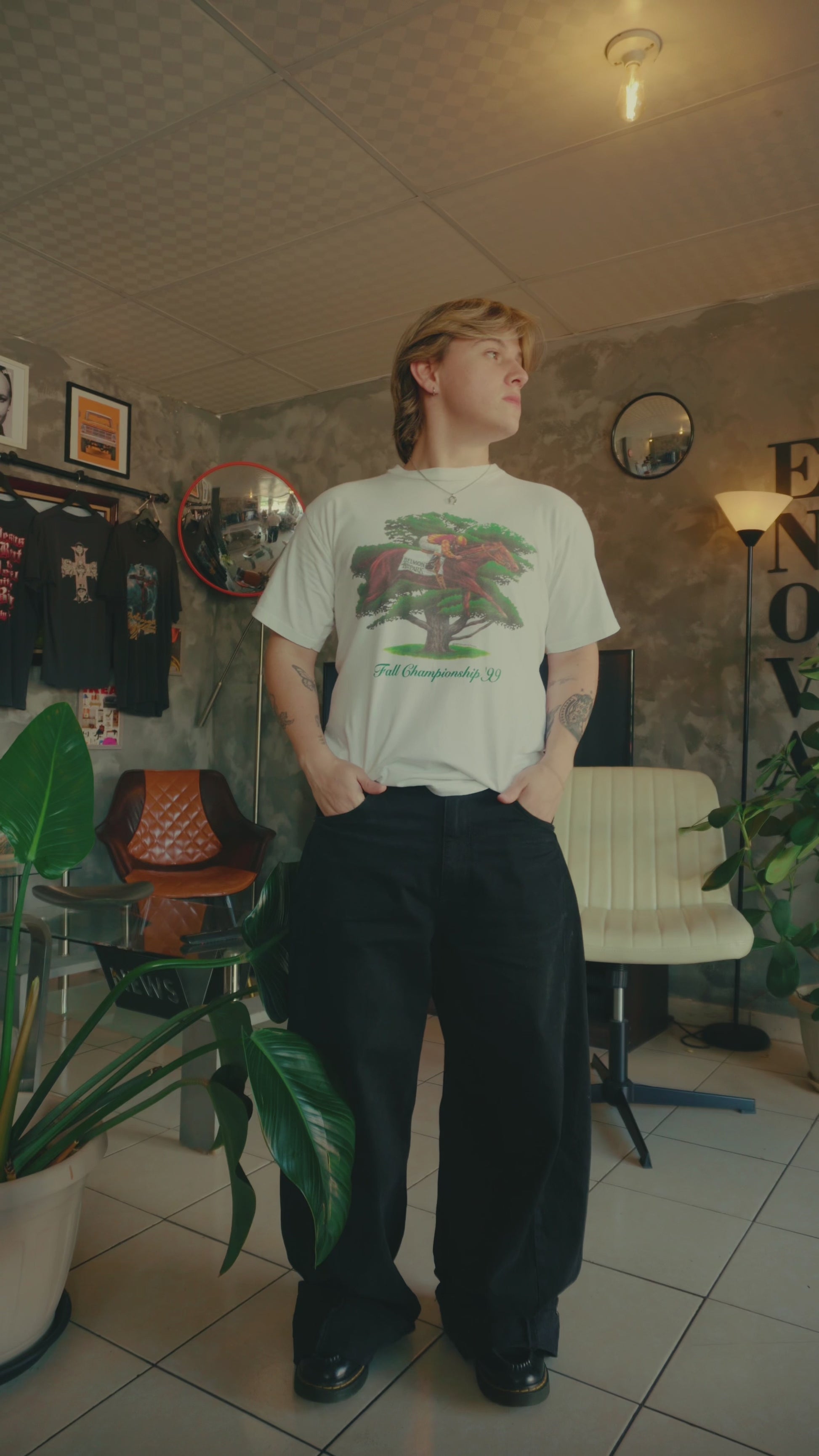 (M) 90’S VINTAGE HORSE RACING TEE