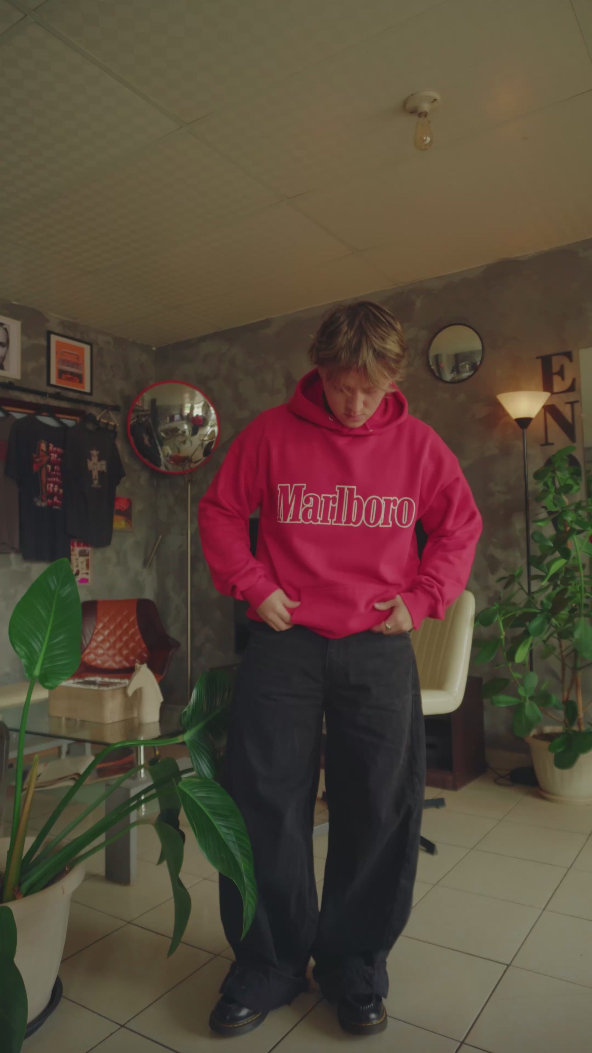 (BOXY L) 80’S VINTAGE MARLBORO HOODIE