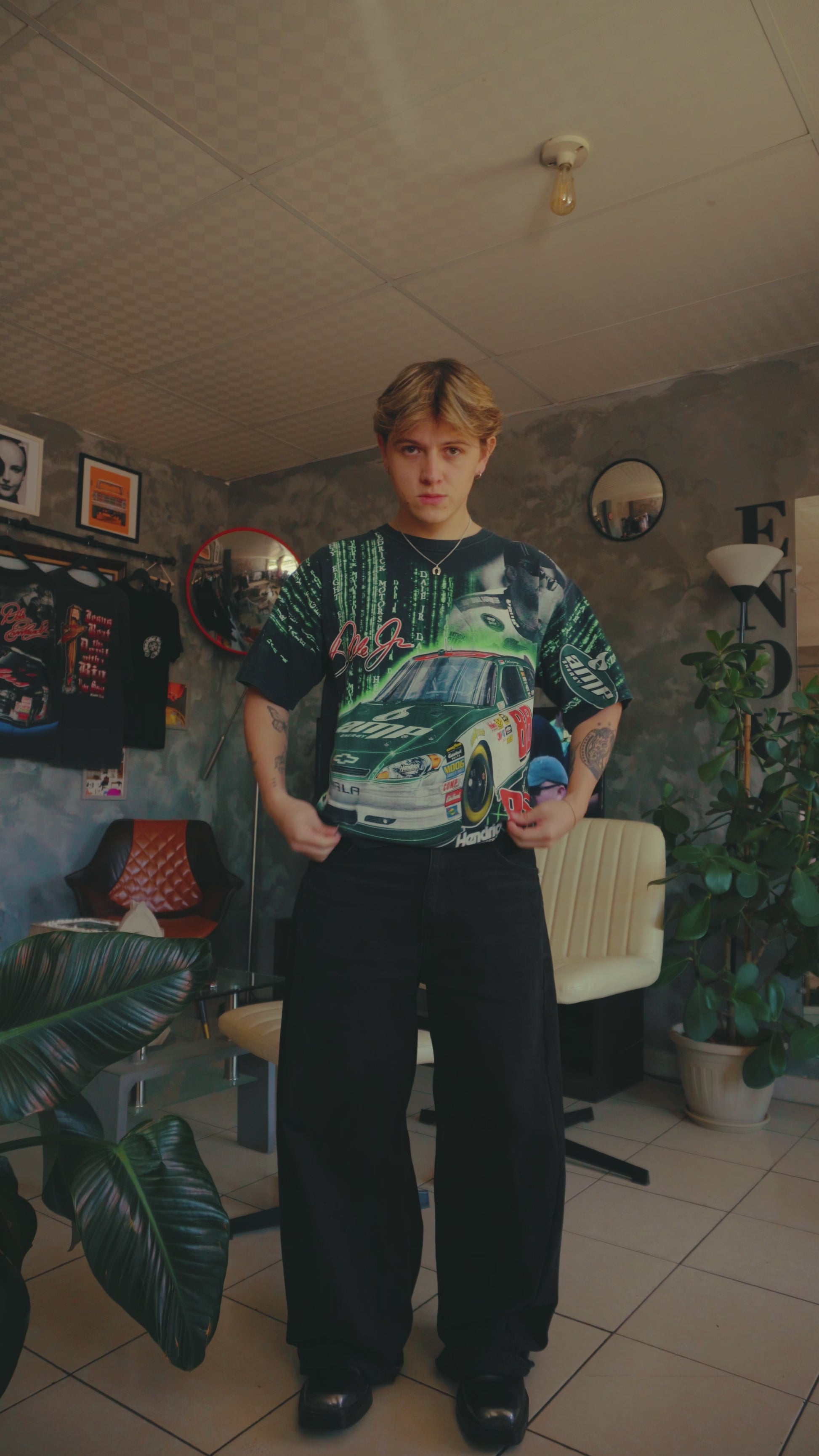 (L) NASCAR DALE EARNHARDT AOP RACING TEE