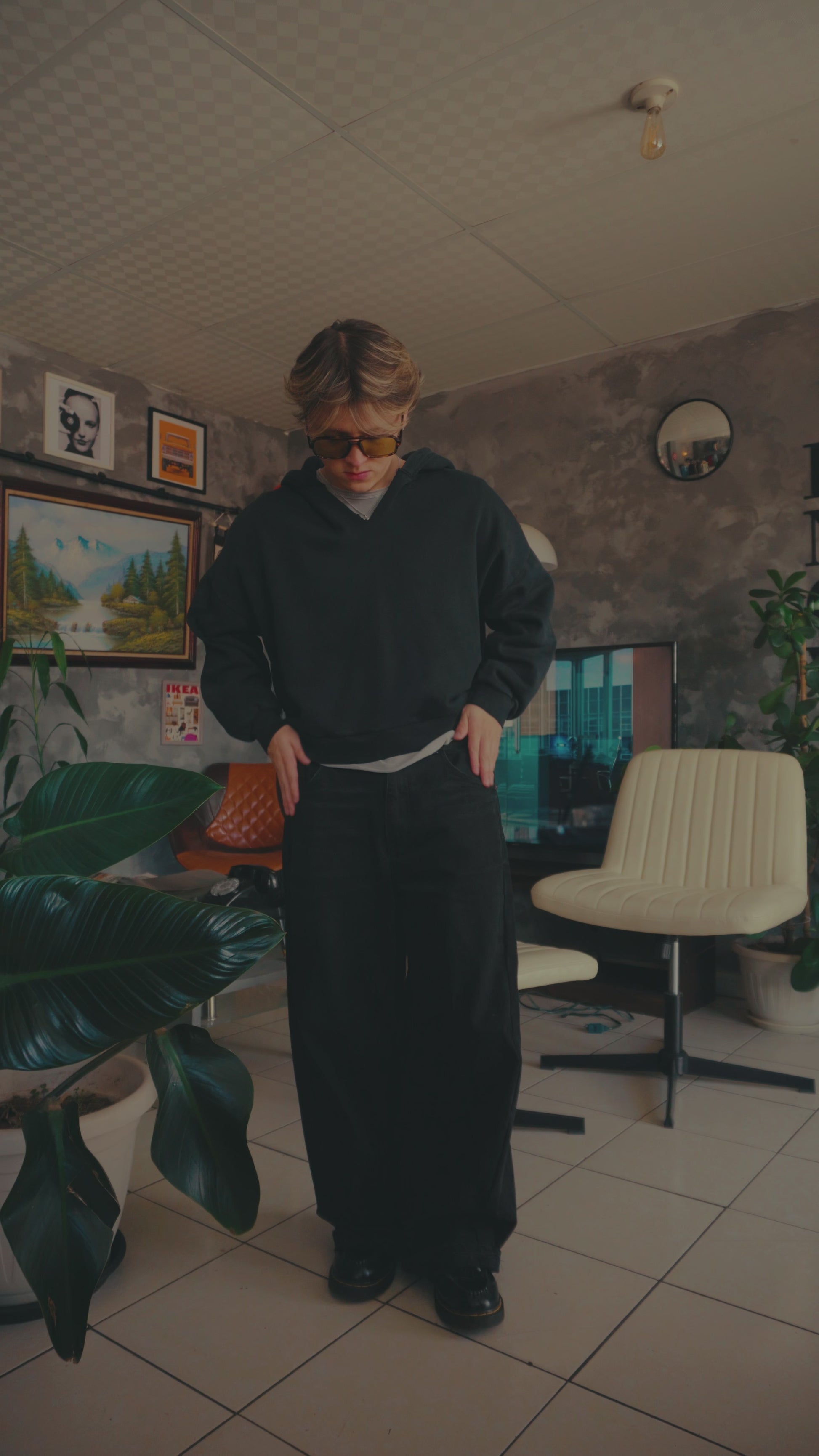 (BOXY M) GAP BLANK HOODIE