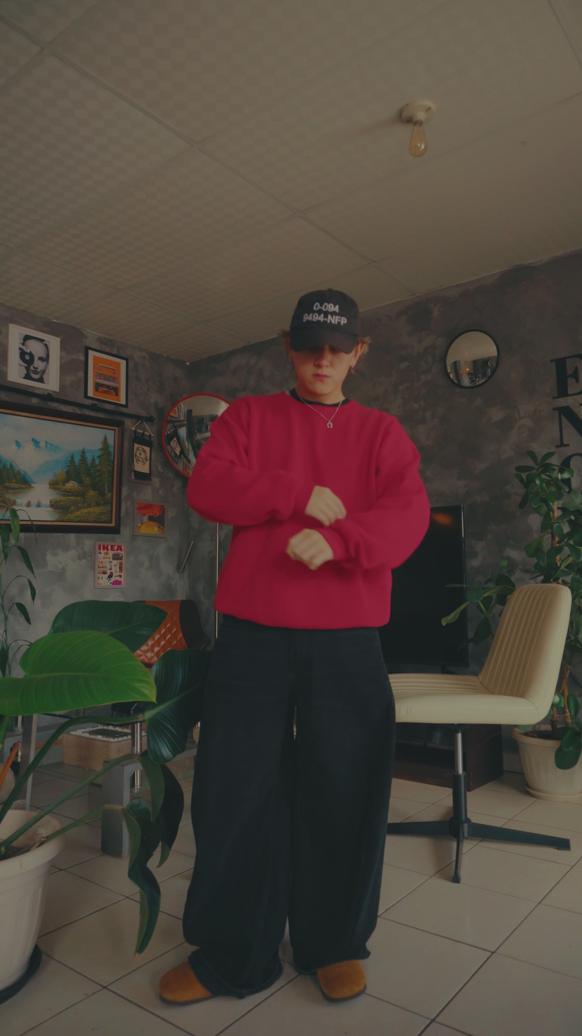 (L) VINTAGE LEE PINK CREWNECK