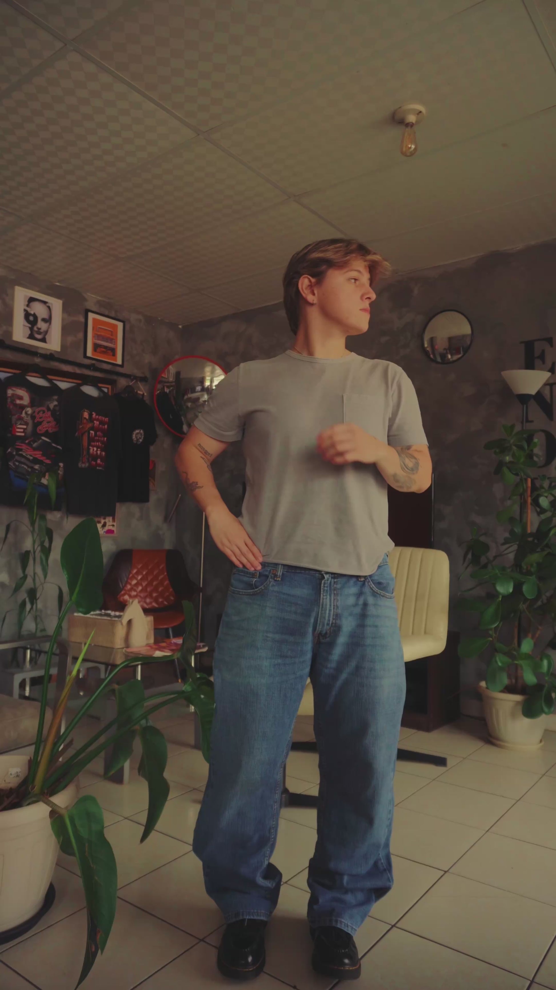 LEVIS DENIZEN WASHED DENIM PANTS - 34x30