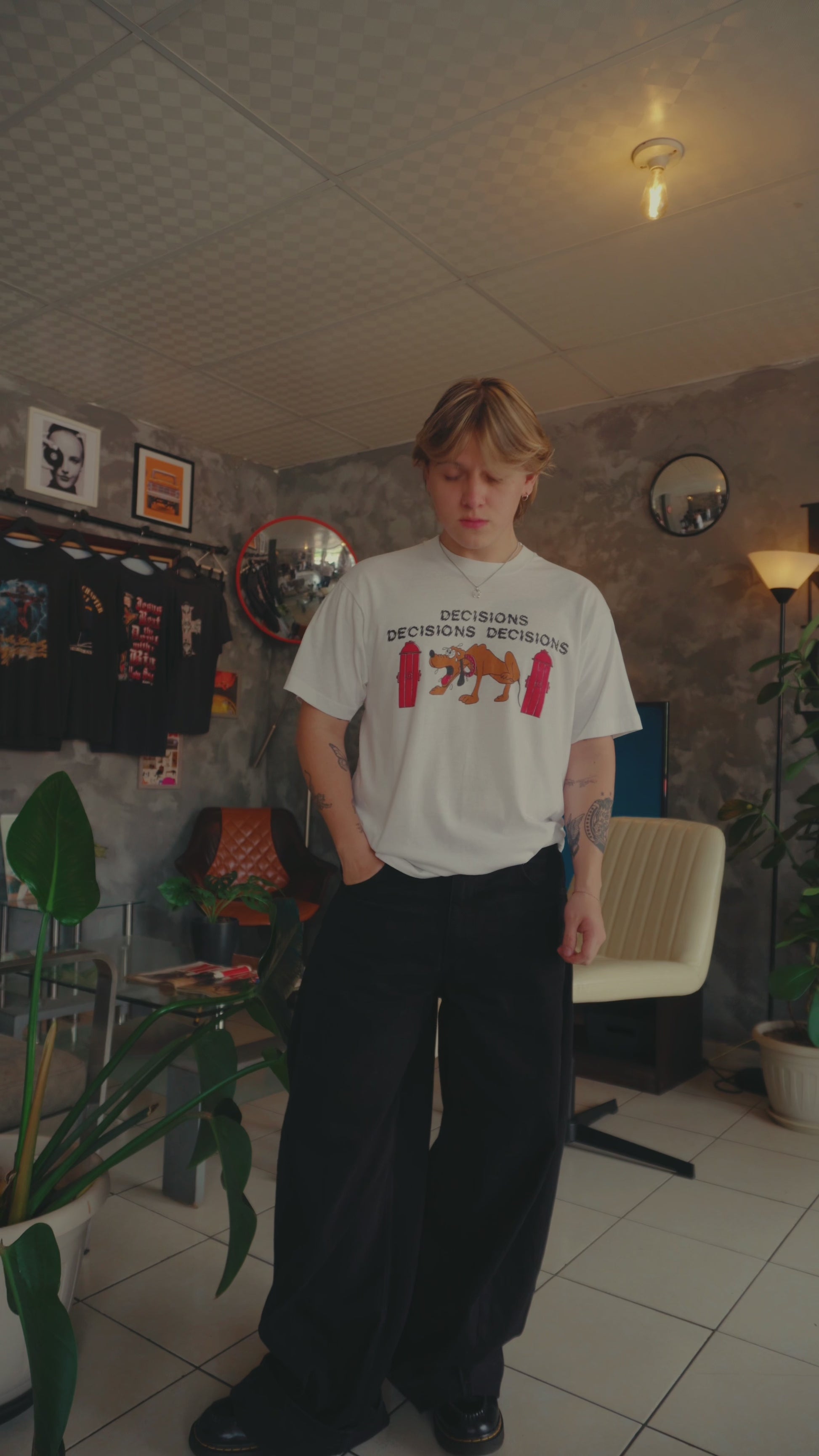 (XL) 90’S VINTAGE DECISIONS DECISIONS DOG HUMOR TEE