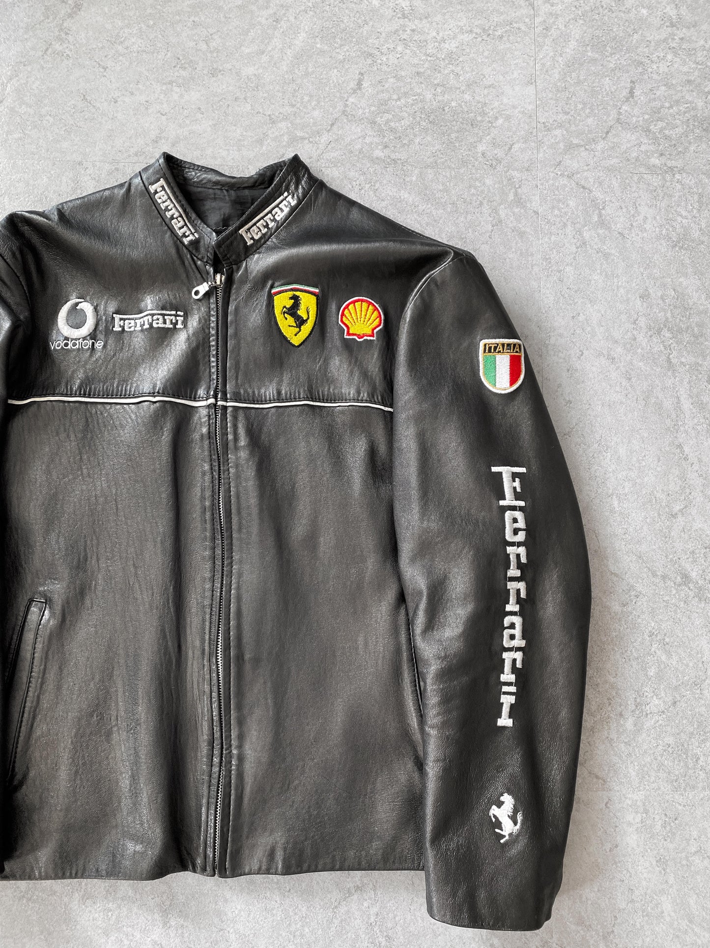 Vintage Ferrari Leather Racing Jacket