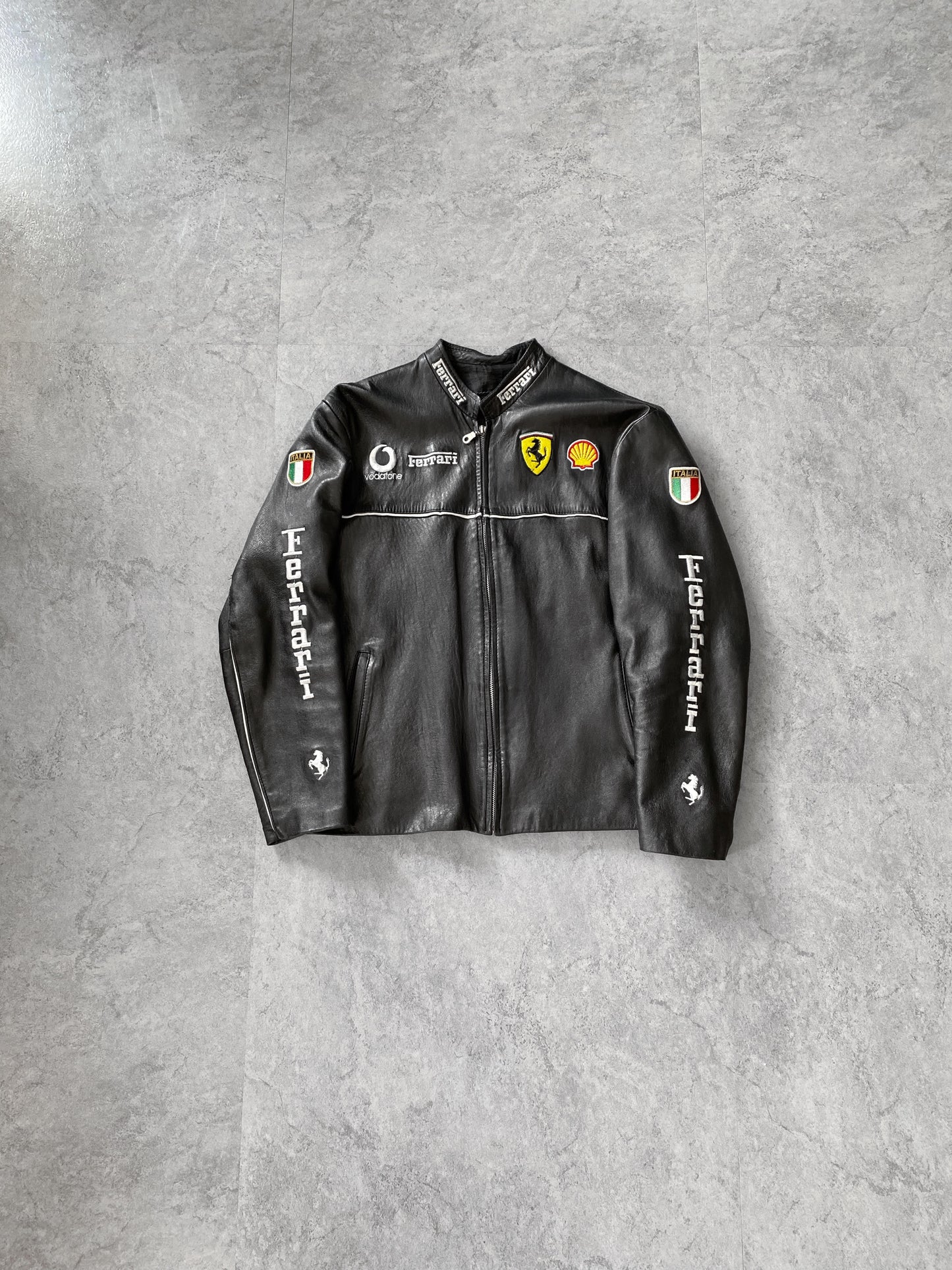 Vintage Ferrari Leather Racing Jacket